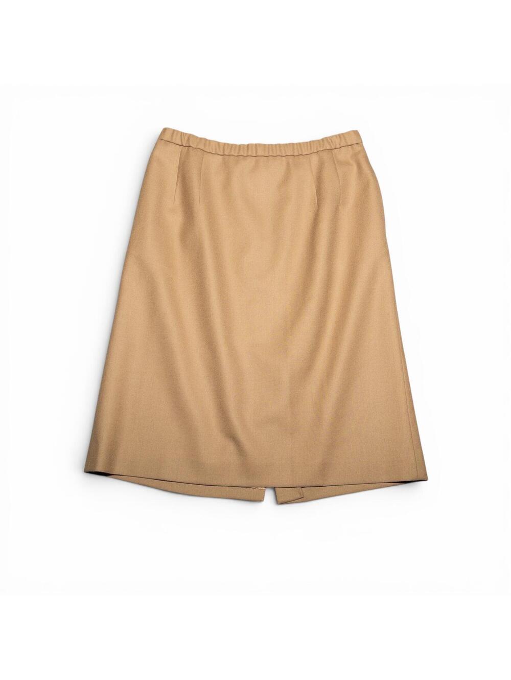 Vintage 80s Pendleton Camel Wool Midi Skirt 14P